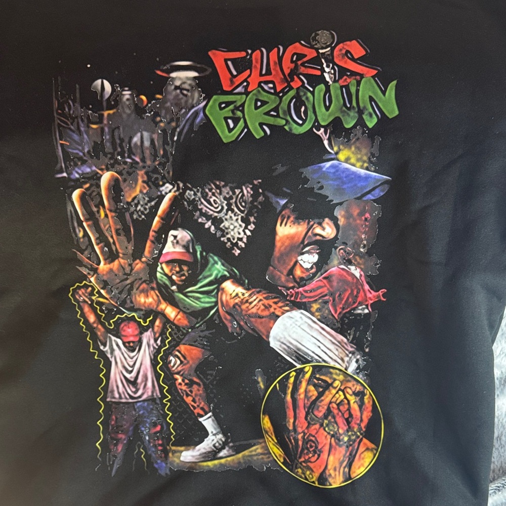 Vibrant Graphic Black Sweatshirt